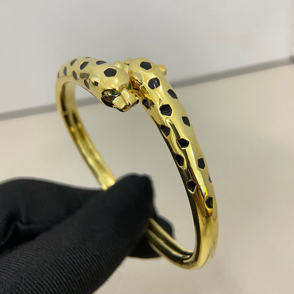 [Marins]PANTHERE DOUBLE HEADED OPEN BRACELET