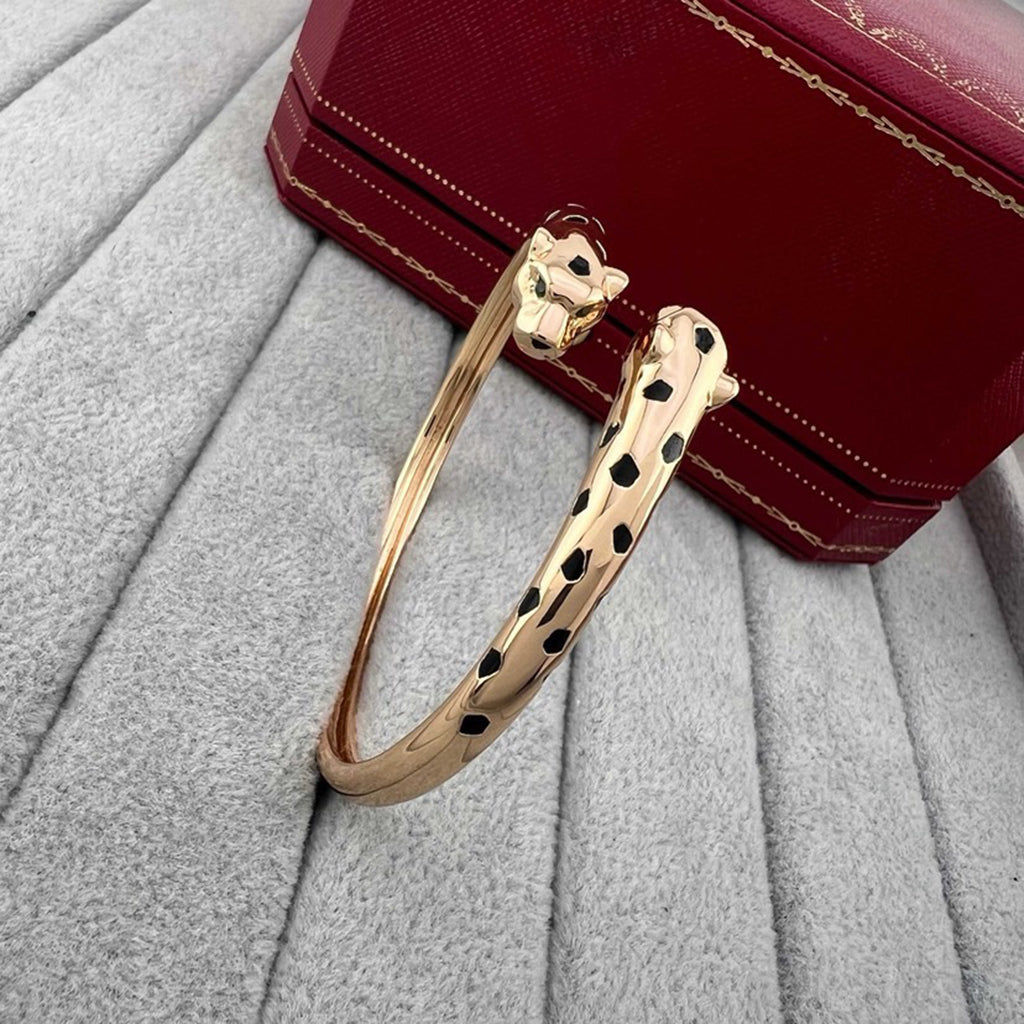 [Marins]PANTHERE DOUBLE HEADED OPEN BRACELET