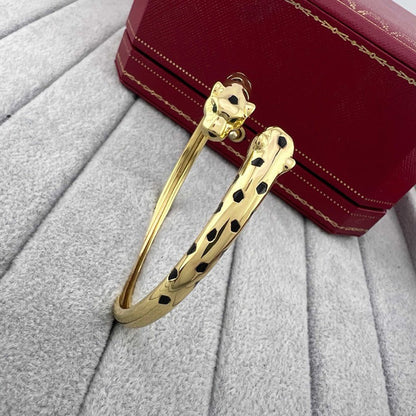[Marins]PANTHERE DOUBLE HEADED OPEN BRACELET