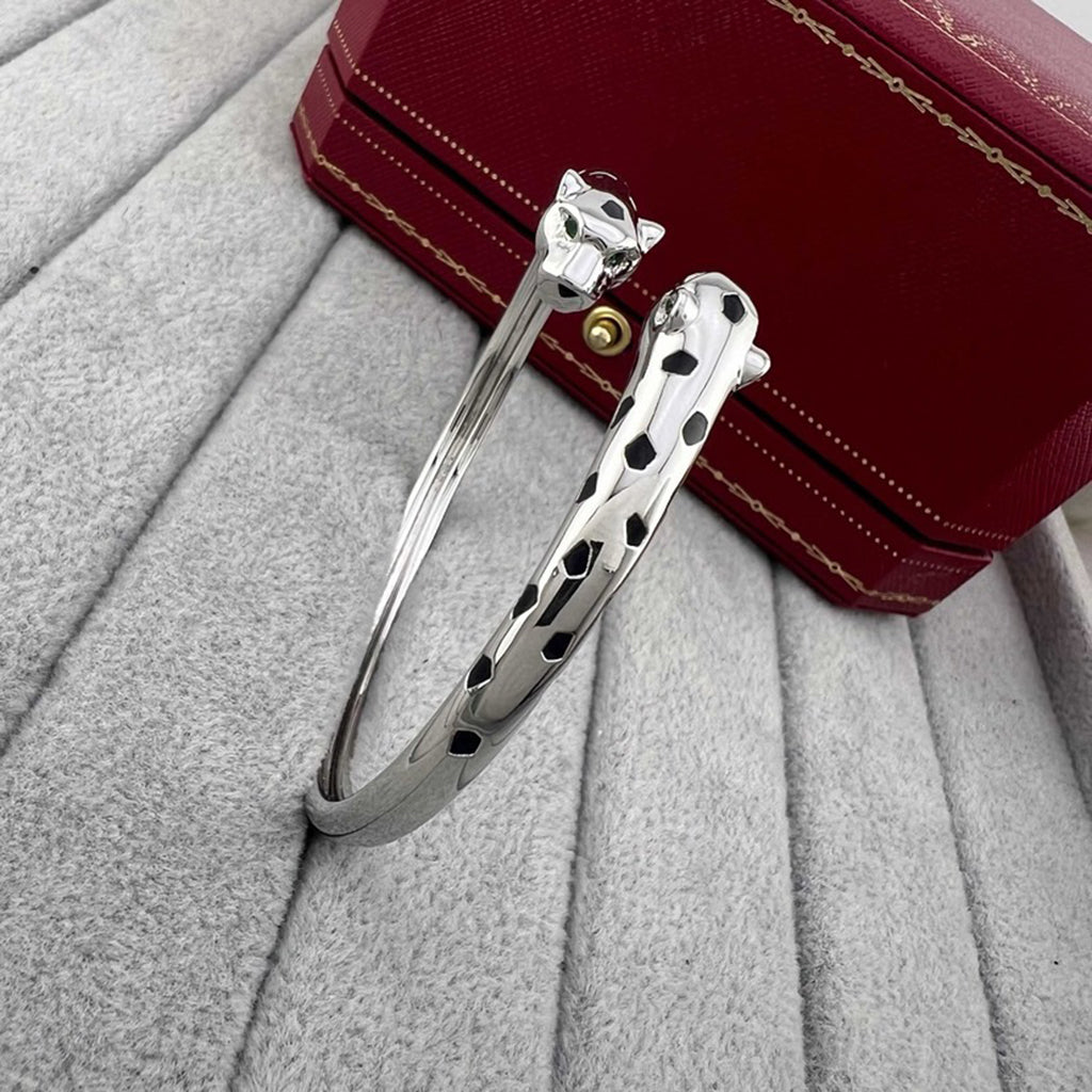 [Marins]PANTHERE DOUBLE HEADED OPEN BRACELET