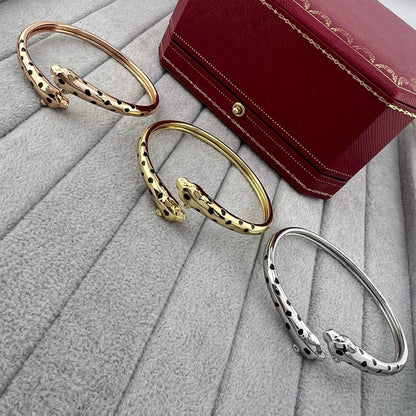 [Marins]PANTHERE DOUBLE HEADED OPEN BRACELET
