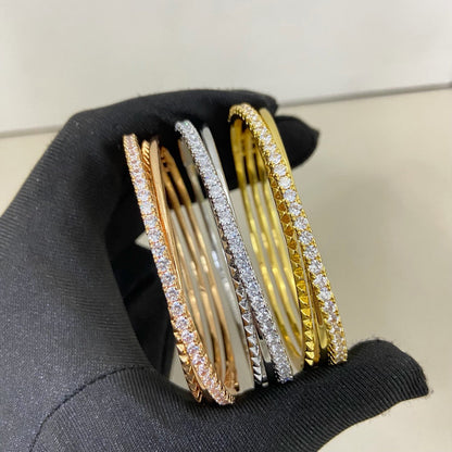 [Marins]ETINCELLE HALF-PAVED DIAMOND BRACELET