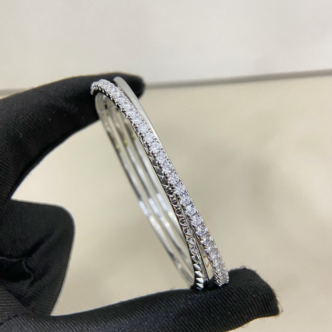 [Marins]ETINCELLE HALF-PAVED DIAMOND BRACELET