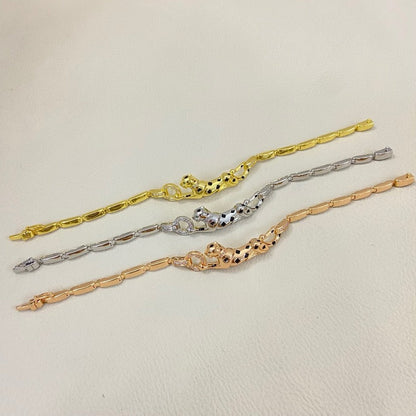 [Marins]PANTHERE HALF DIAMOND ON CHAIN BRACELET