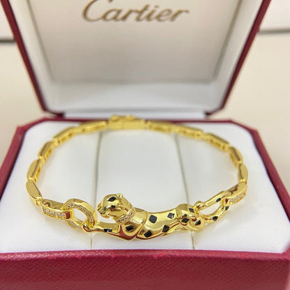 [Marins]PANTHERE HALF DIAMOND ON CHAIN BRACELET