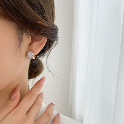 [Marins]ZERO 1 DIAMOND PAVED EARRINGS