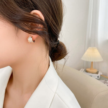 [Marins]ZERO 1 DIAMOND PAVED EARRINGS