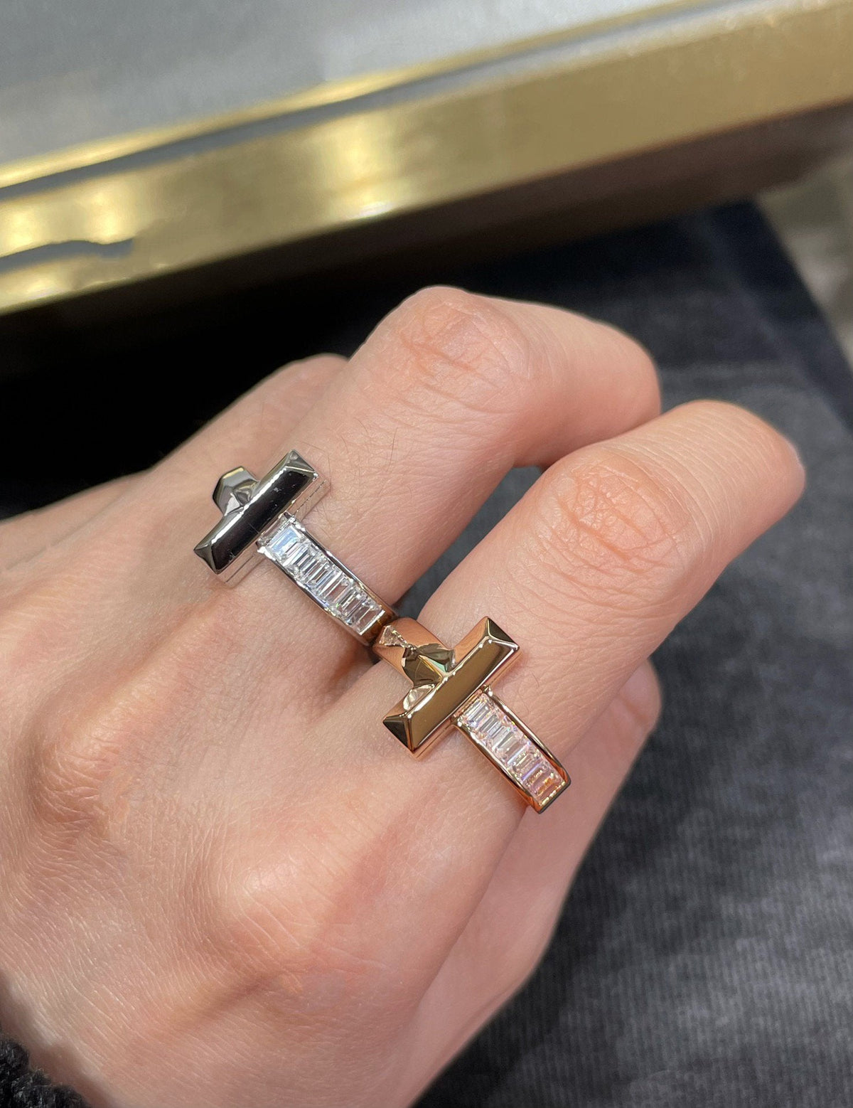 [Marins]T1 WIDE 4.5MM DIAMOND RING