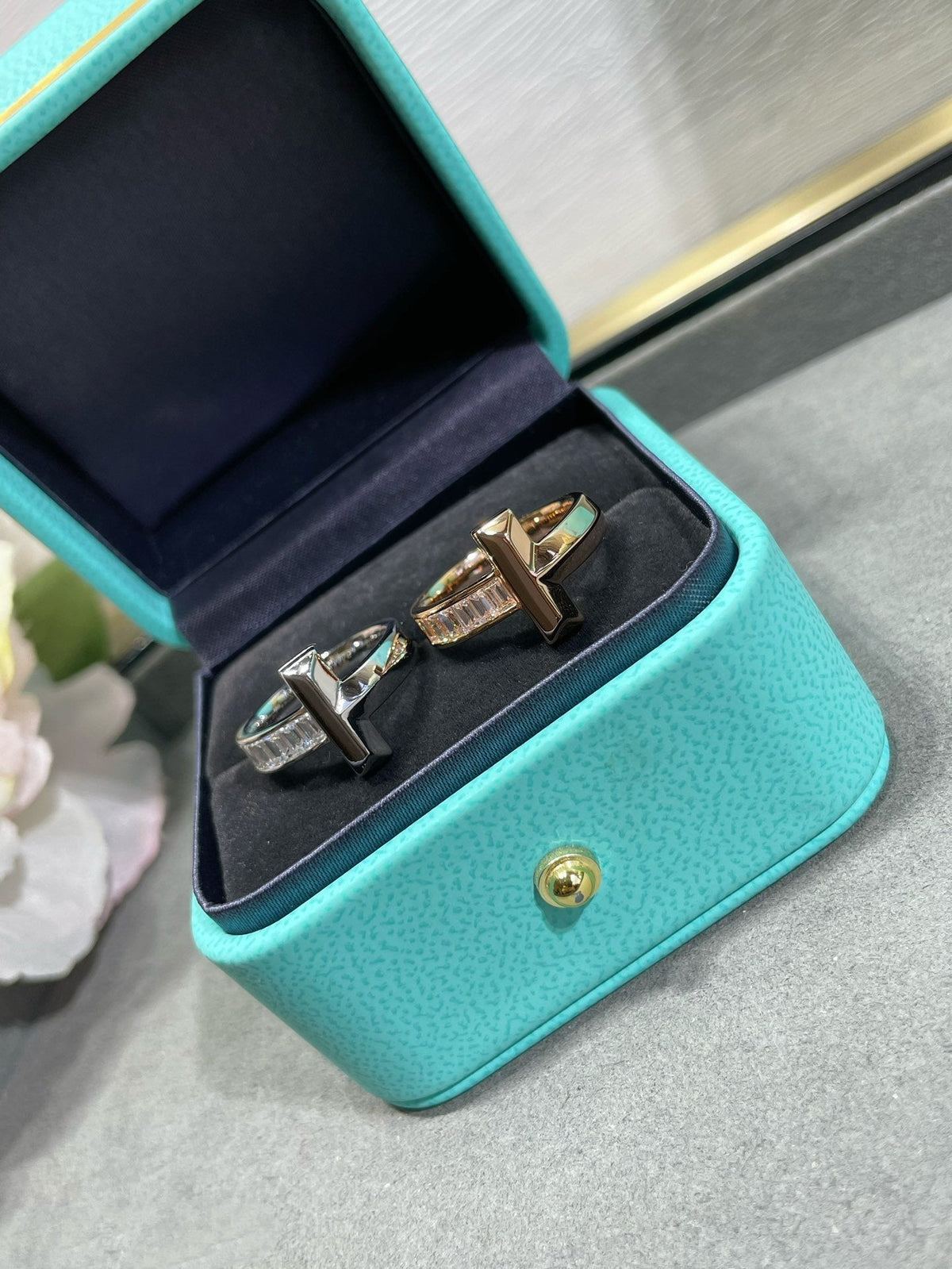 [Marins]T1 WIDE 4.5MM DIAMOND RING