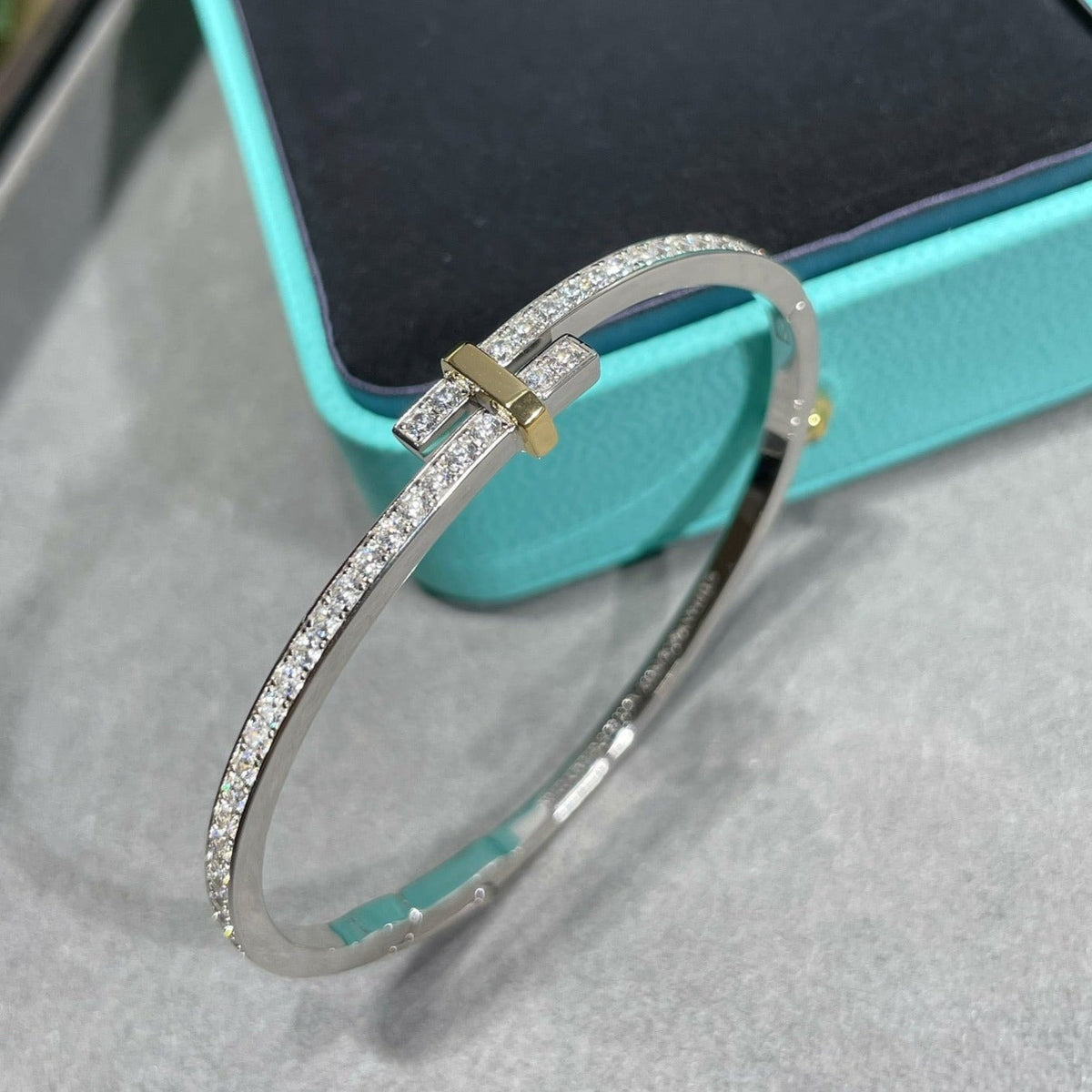 [Marins]EDGE DIAMOND GOLD SILVER BRACELET