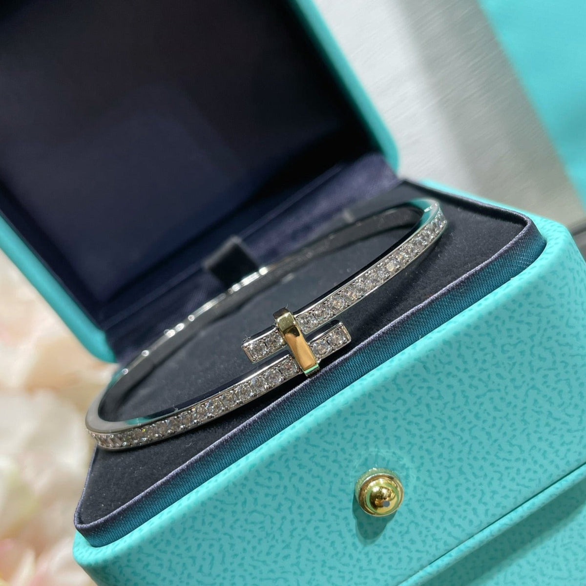 [Marins]EDGE DIAMOND GOLD SILVER BRACELET