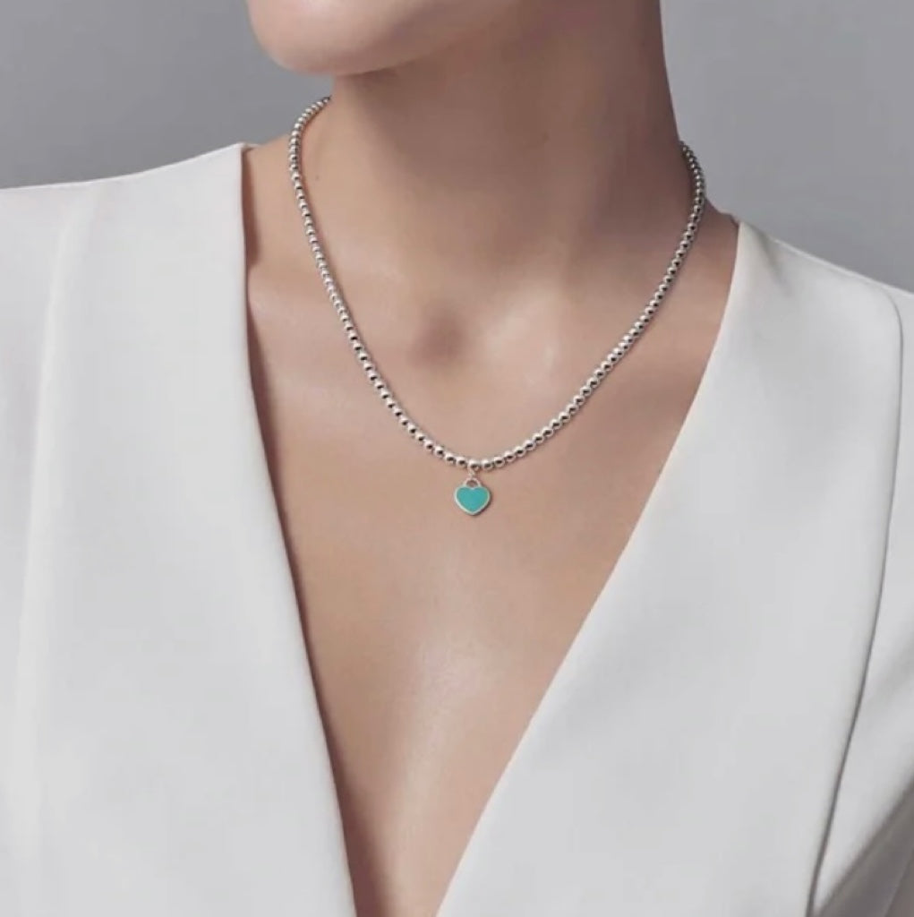 [Marins]RETURN TO TIF SILVER BEAD NECKLACE