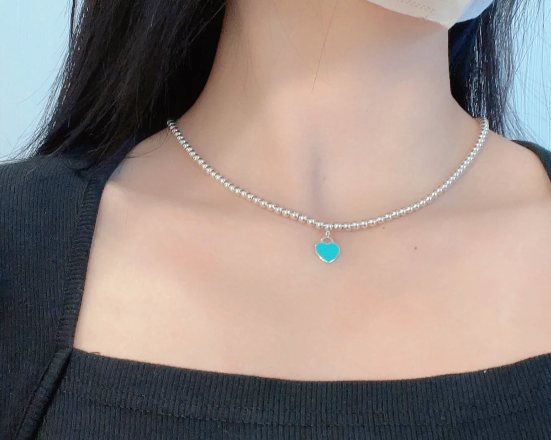 [Marins]RETURN TO TIF SILVER BEAD NECKLACE