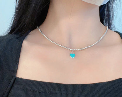 [Marins]RETURN TO TIF SILVER BEAD NECKLACE