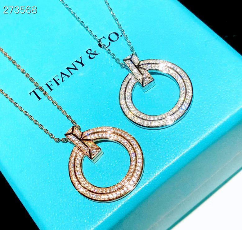 [Marins]T1 CIRCLE DIAMOND PAVED MEDIUM NECKLACE