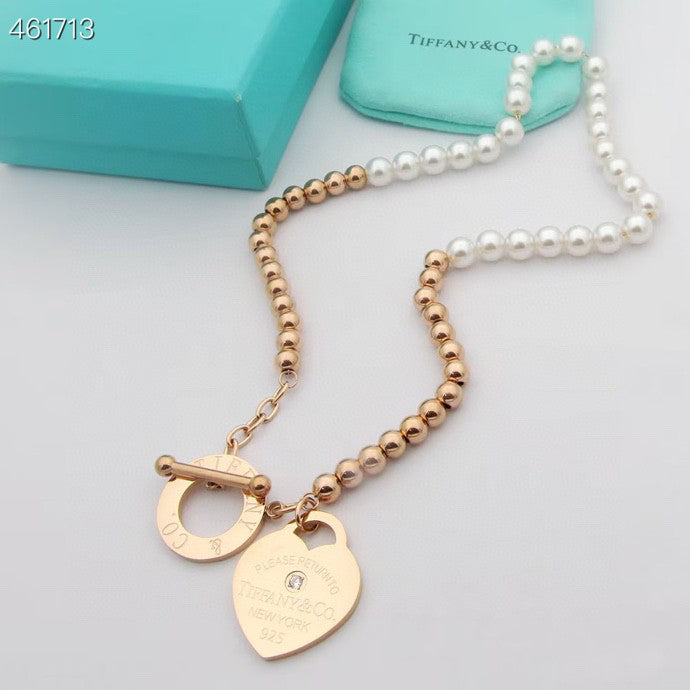 [Marins]RETURN TO TIF HEART TAF BEAD PEARL BRACELET
