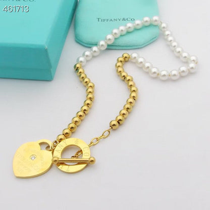 [Marins]RETURN TO TIF HEART TAF BEAD PEARL BRACELET