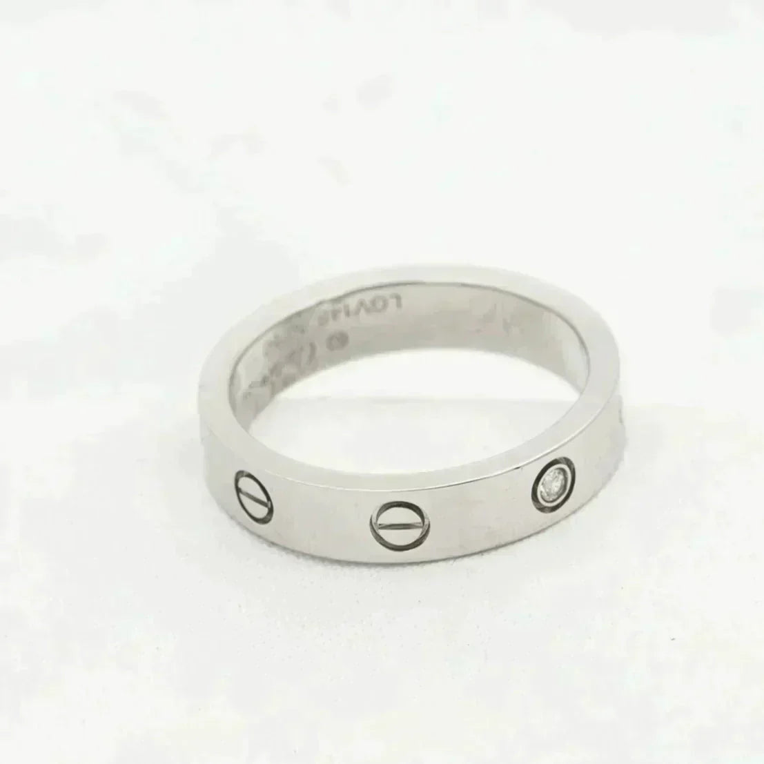 [Marins]LOVE RING 4MM 1 DIAMOND SILVER