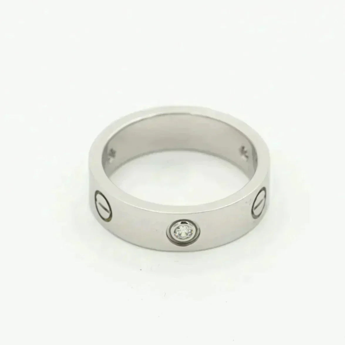 [Marins]LOVE RING 5.5MM 3 DIAMONDS SILVER