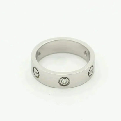 [Marins]LOVE RING 5.5MM 3 DIAMONDS SILVER