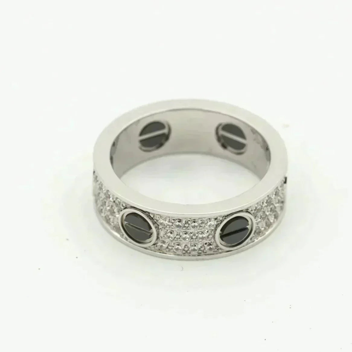 [Marins]LOVE RING 5.5MM DIAMONDS PAVED CERAMIC