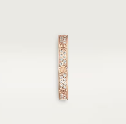 [Marins]LOVE RING 2.6mm-wide full-diamond ring Rose Gold