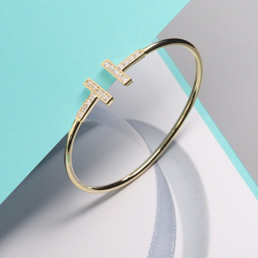 [Marins]T BRACELET 1.8MM GOLD DIAMOND