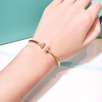 [Marins]T BRACELET 1.8MM GOLD DIAMOND