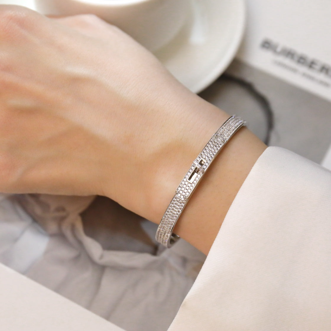 [Marins]KELLY BRACELET DIAMOND PAVED