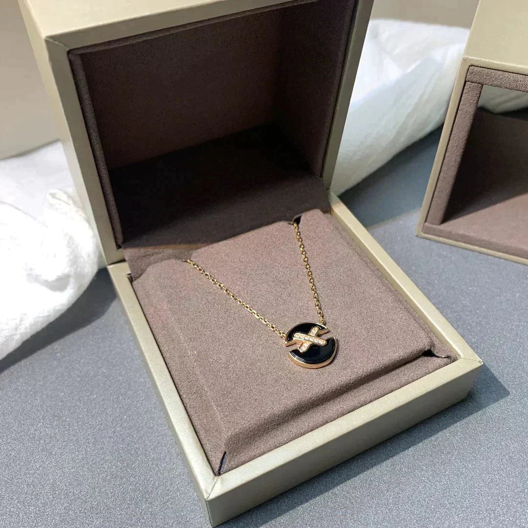 [Marins]JEUX DE ROSE GOLD DIAMOND NECKLACE