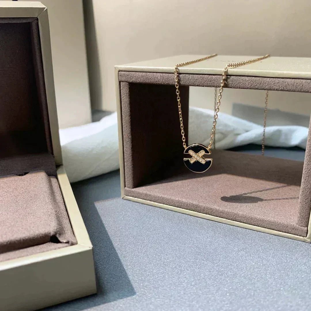 [Marins]JEUX DE ROSE GOLD DIAMOND NECKLACE