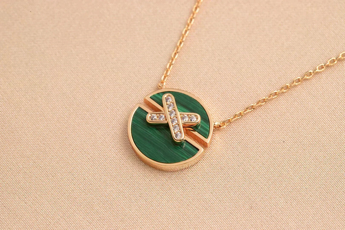 [Marins]JEUX DE ROSE GOLD DIAMOND NECKLACE