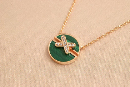 [Marins]JEUX DE ROSE GOLD DIAMOND NECKLACE