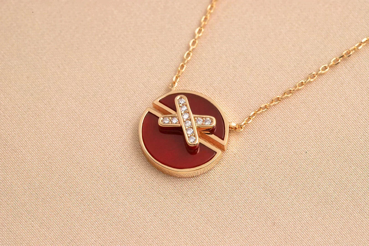 [Marins]JEUX DE ROSE GOLD DIAMOND NECKLACE