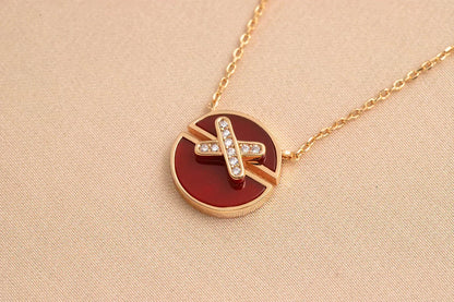 [Marins]JEUX DE ROSE GOLD DIAMOND NECKLACE