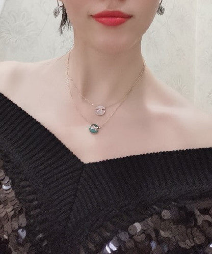 [Marins]JEUX DE ROSE GOLD DIAMOND NECKLACE