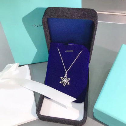 [Marins]STERLING SILVER SNOWFLAKE PENDANT NECKLACE