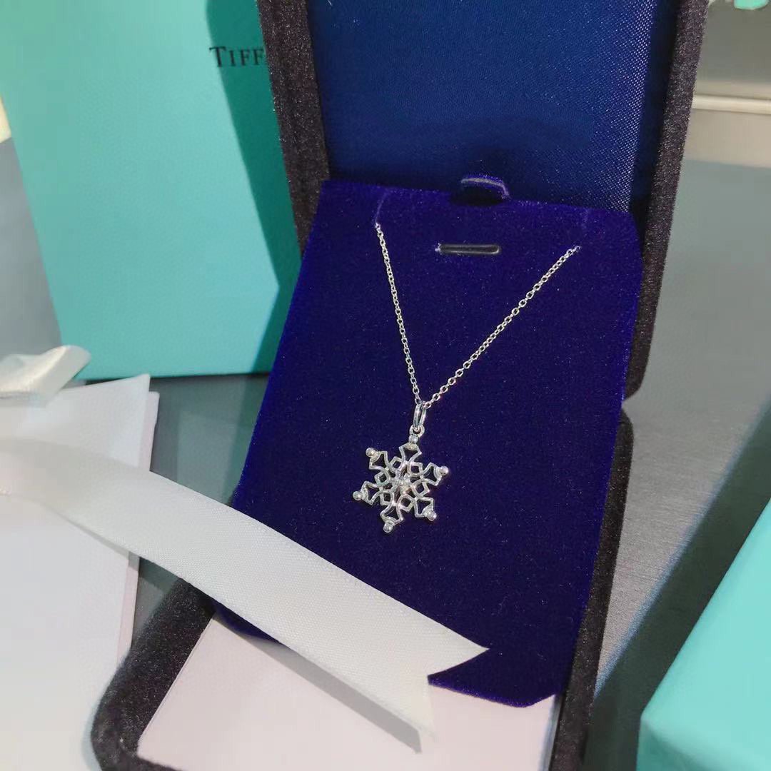 [Marins]STERLING SILVER SNOWFLAKE PENDANT NECKLACE