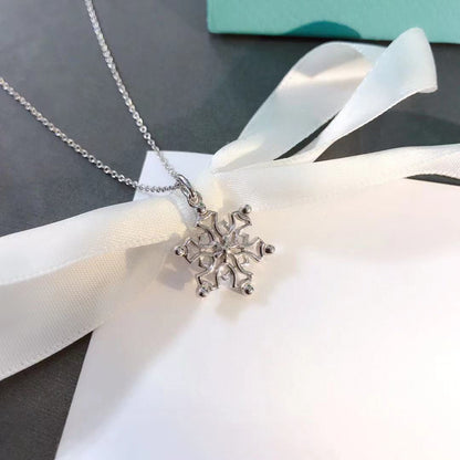 [Marins]STERLING SILVER SNOWFLAKE PENDANT NECKLACE