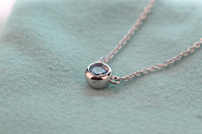 [Marins]ELSA PERETTI SERIES SINGLE DIAMOND SIMPLE NECKLACE