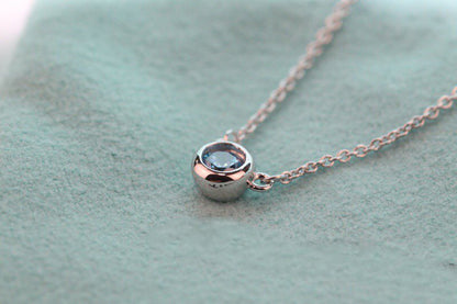 [Marins]ELSA PERETTI SERIES SINGLE DIAMOND SIMPLE NECKLACE