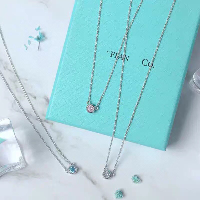 [Marins]ELSA PERETTI SERIES SINGLE DIAMOND SIMPLE NECKLACE