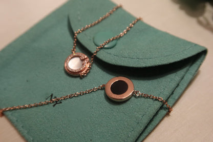 [Marins]DIAMOND CIRCLE PINK GOLD BRACELET