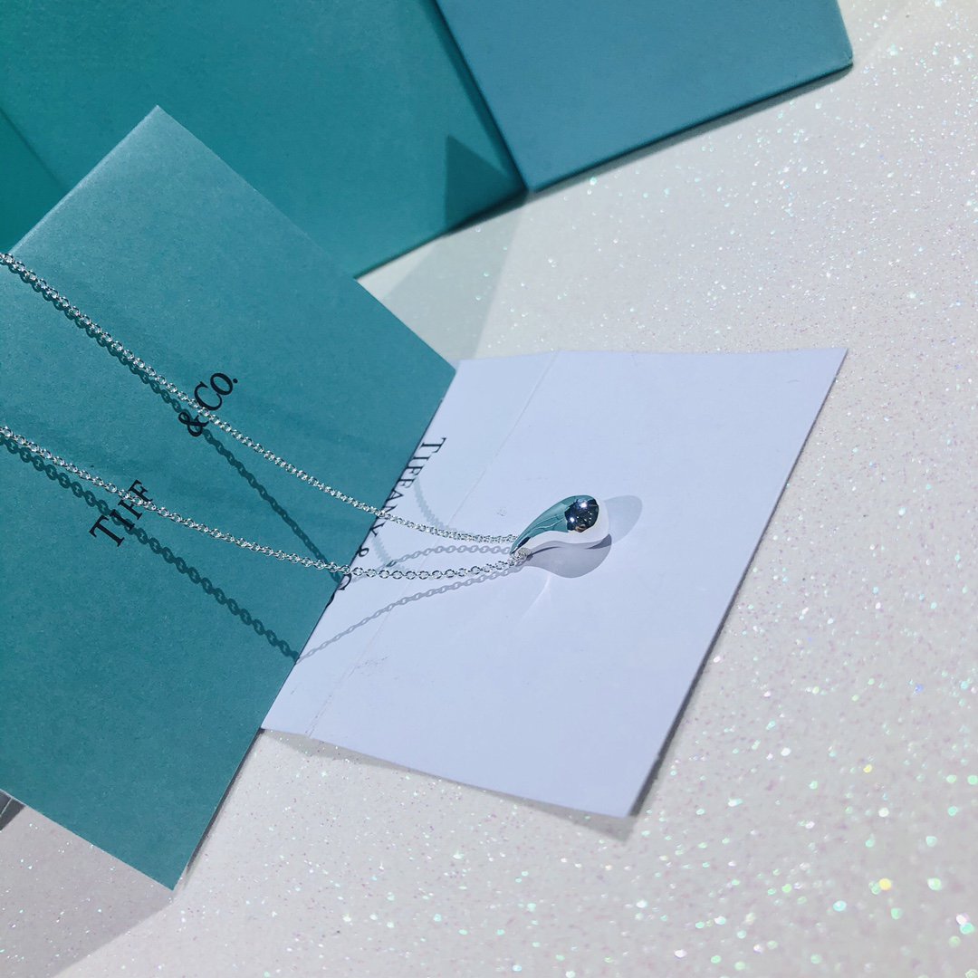 [Marins]ELSA PERETTI TEARDROP PENDANT STERLING SILVER NECKLACE