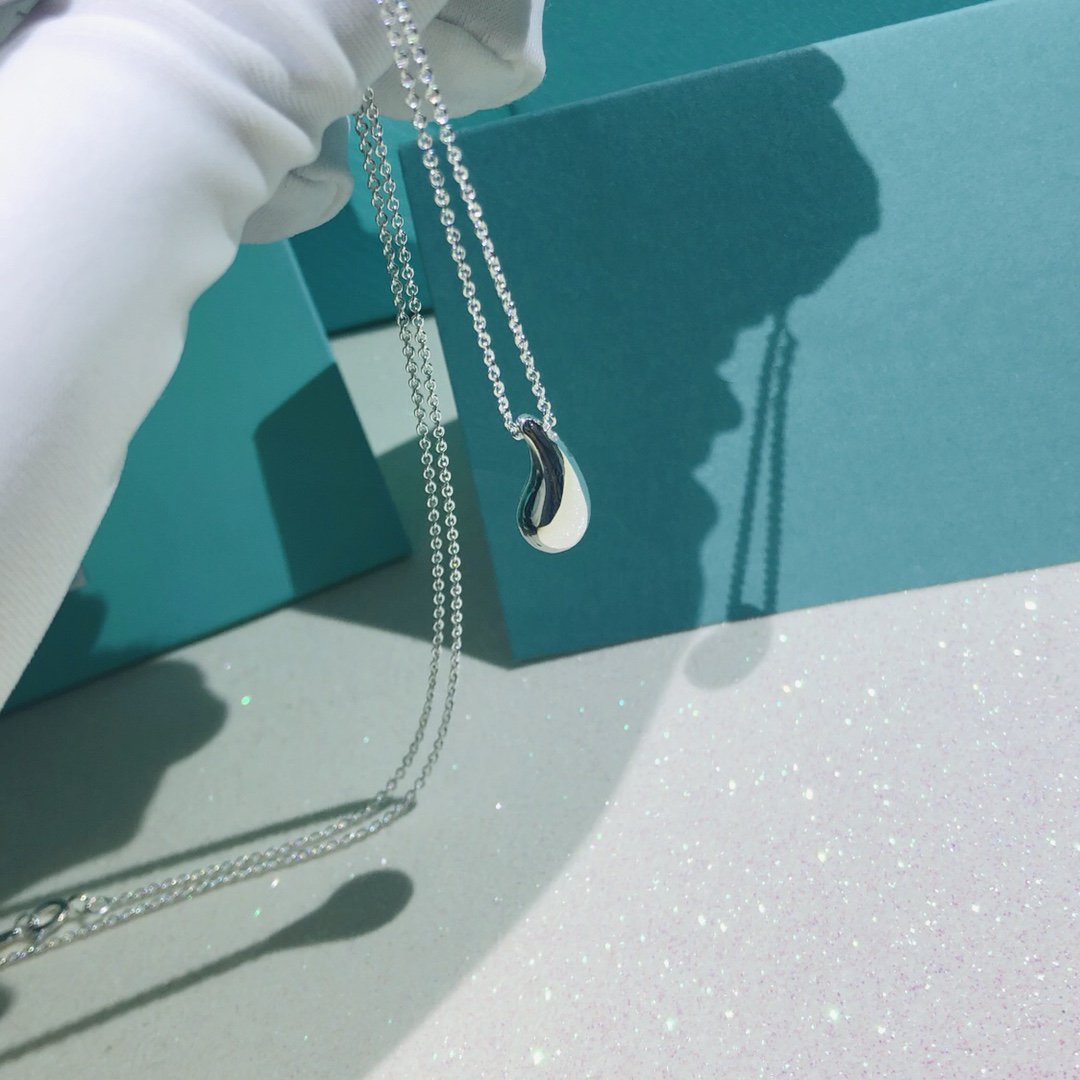 [Marins]ELSA PERETTI TEARDROP PENDANT STERLING SILVER NECKLACE