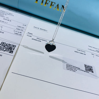 [Marins]SMALL HEART TAG PENDANT STERLING SILVER