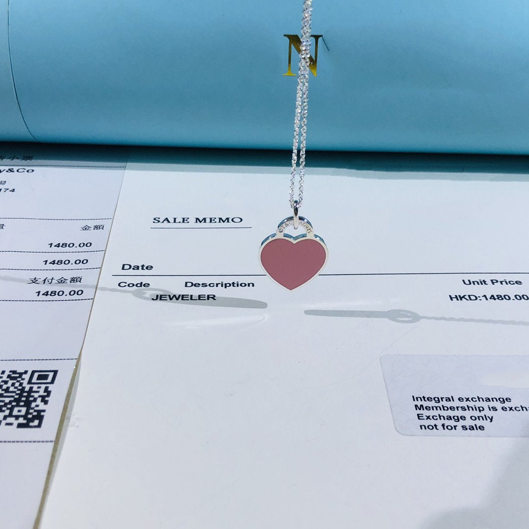 [Marins]SMALL HEART TAG PENDANT STERLING SILVER