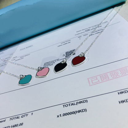 [Marins]SMALL HEART TAG PENDANT STERLING SILVER