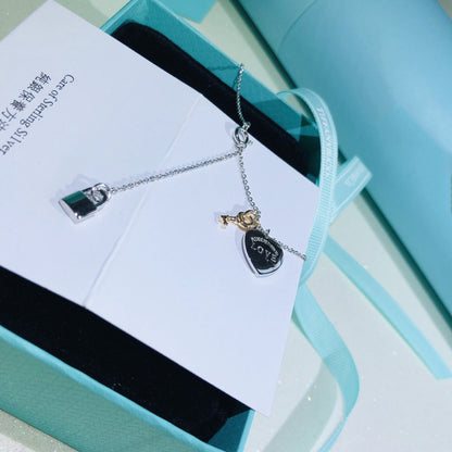 [Marins]LOVE HEART TAG KEY NECKLACE