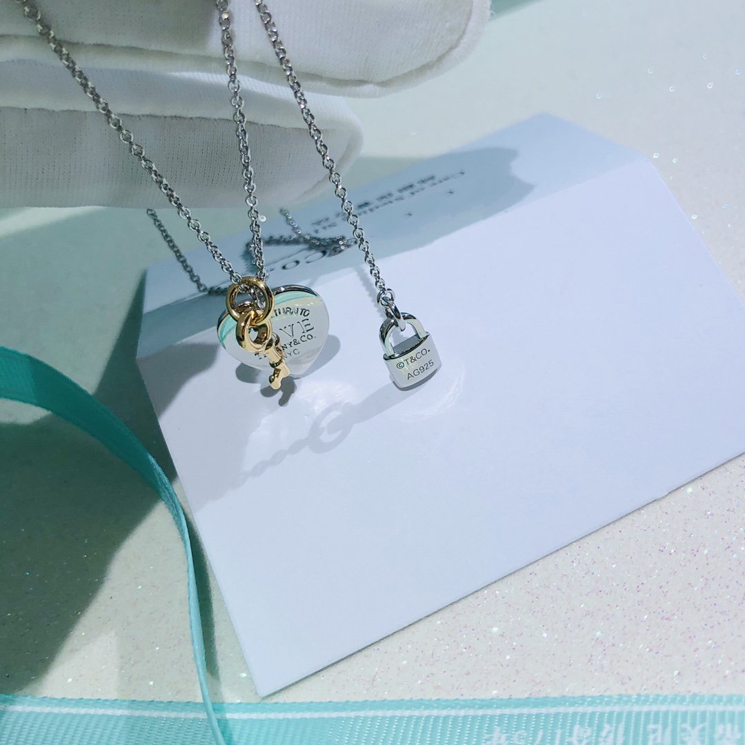 [Marins]LOVE HEART TAG KEY NECKLACE
